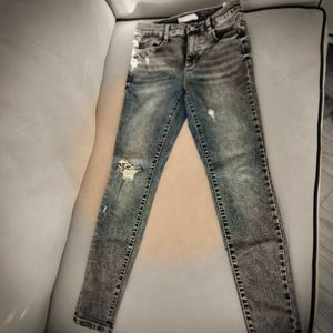 Garage high rise denim jeans blue/acid wash size 05